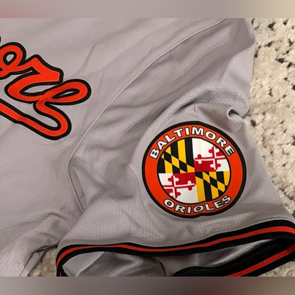 Nike Authentic Baltimore Orioles Cal Ripken Jr Baseball Gray Jersey Men’s Sz: L - Picture 4 of 7